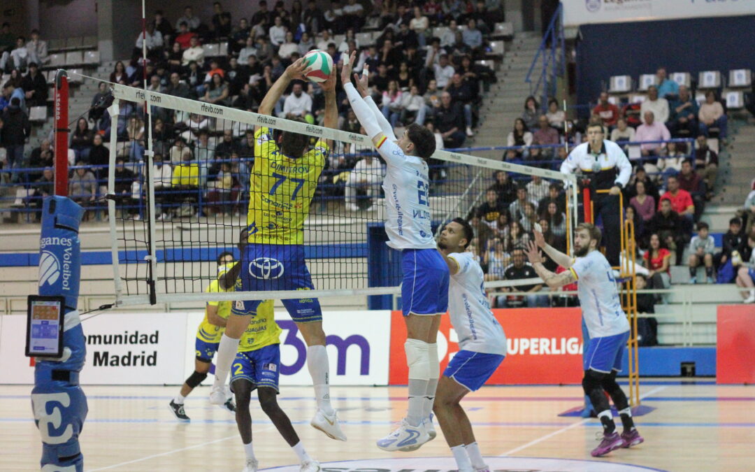 Gran actuación del UC3M Voleibol Leganés ante el líder, CV Guaguas, en una intensa Jornada 7