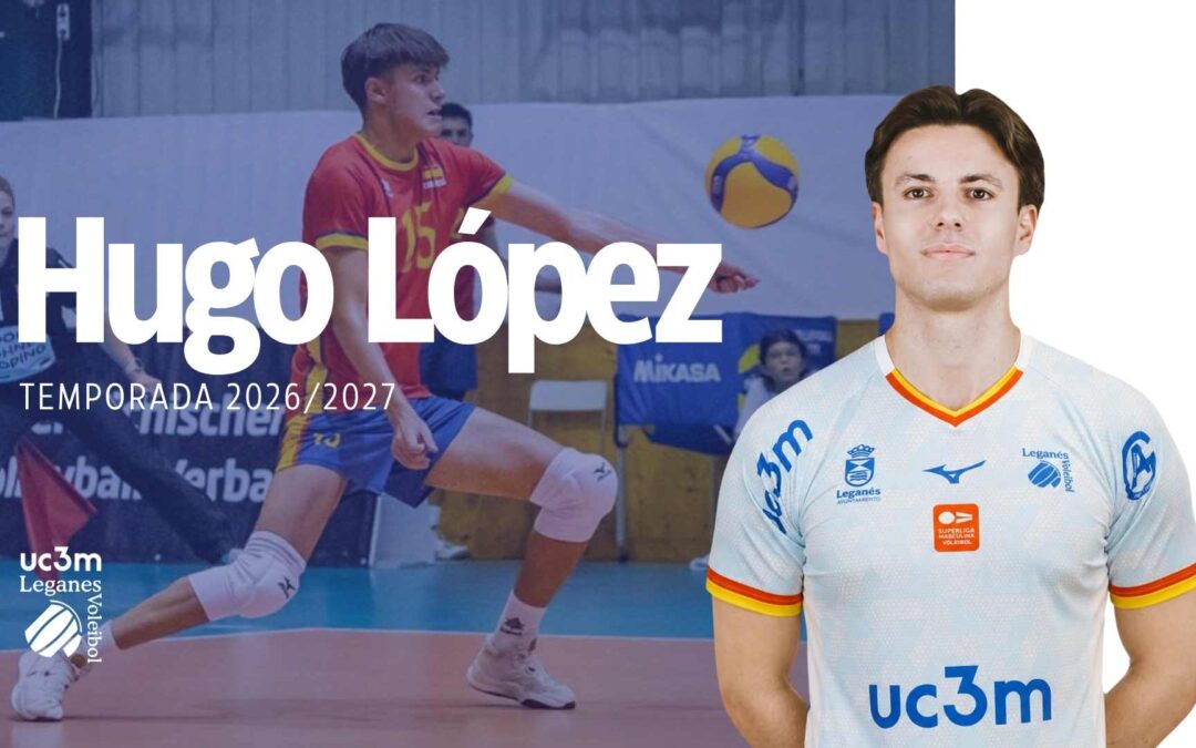 El UC3M Voleibol Leganés recupera a Hugo López, internacional español, campeón de España con el CV Guaguas y uno de los receptores más explosivos de la Superliga.