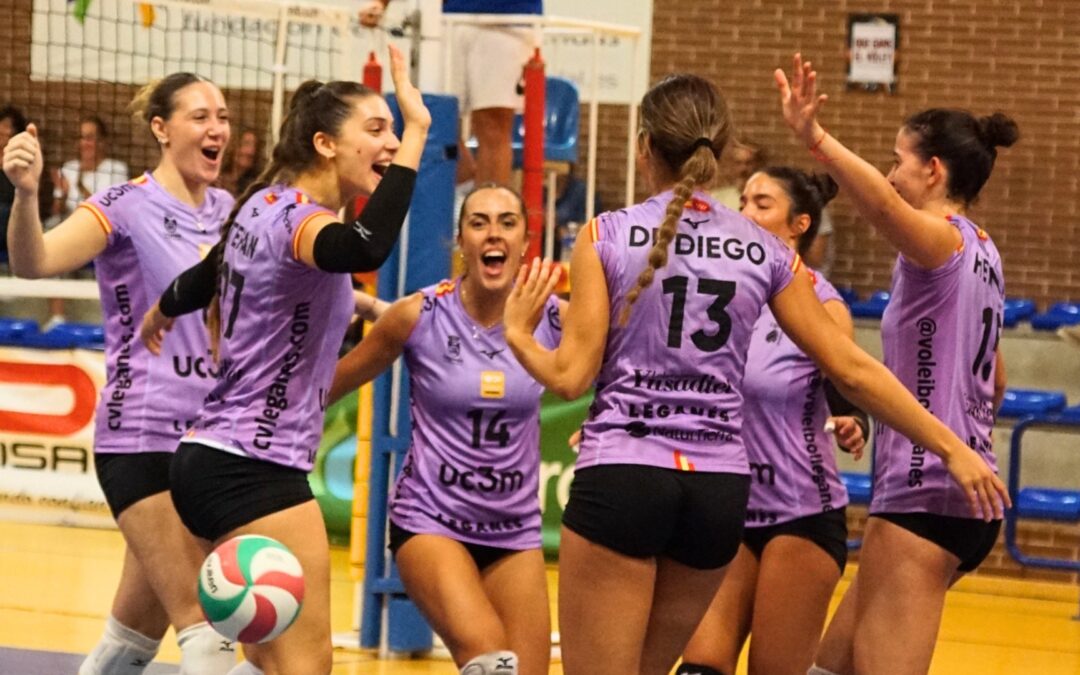 Tercera victoria consecutiva: el UC3M Voleibol Leganés asalta Paterna